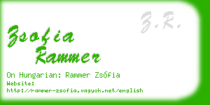 zsofia rammer business card