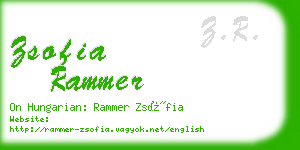 zsofia rammer business card